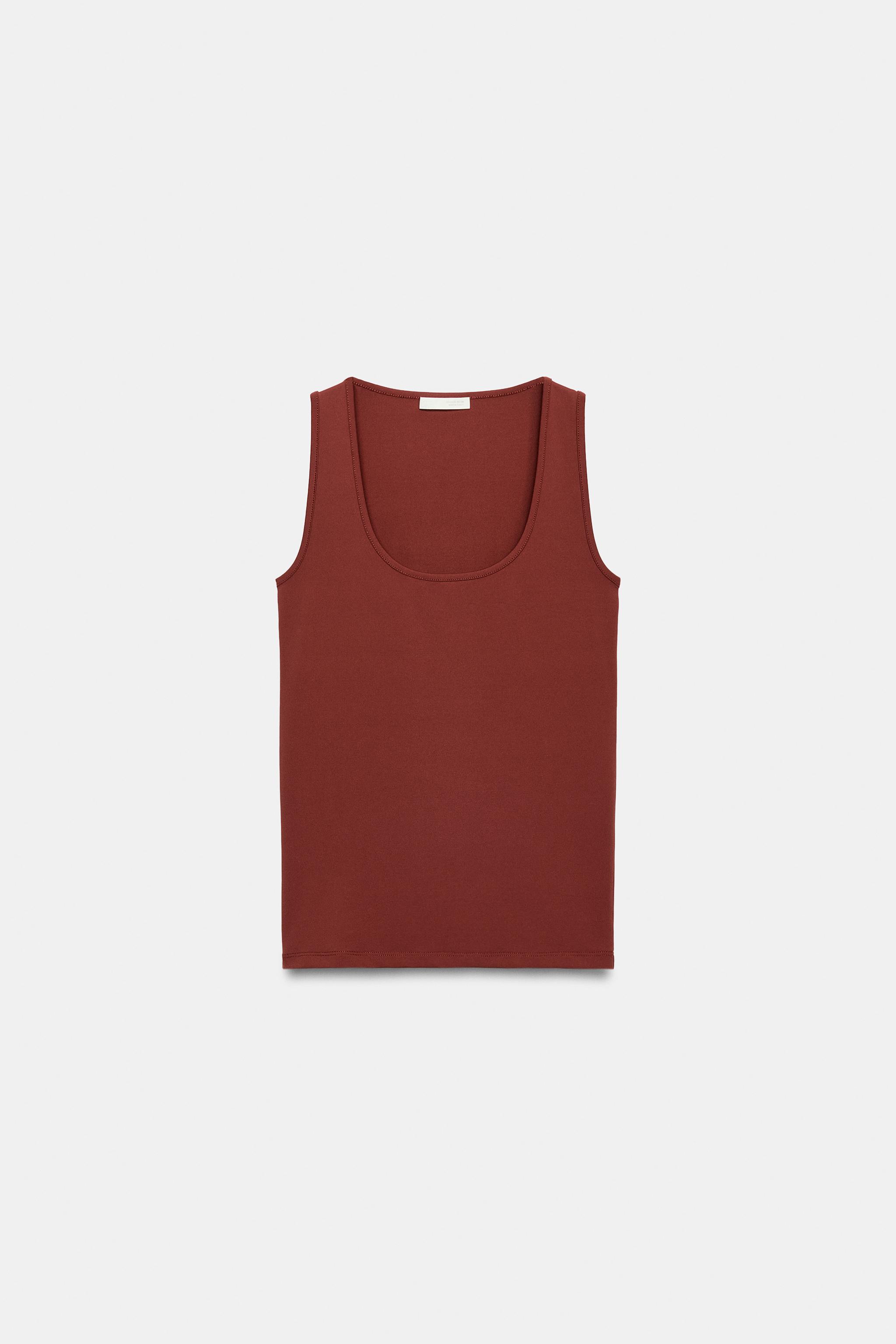 T-SHIRT EN POLYAMIDE À BRETELLES LARGES